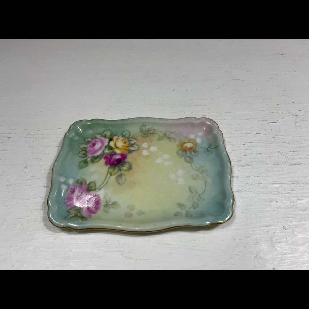 Vintage Hand Painted Vanity Dish
